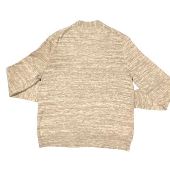 RW & CO Essentials grey/white blend v-neck button up cotton sweater size XL - Picture 5 of 5